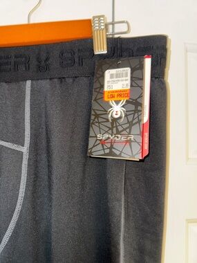 Spyder Black Performance Active Base Layer, Thermal Pants